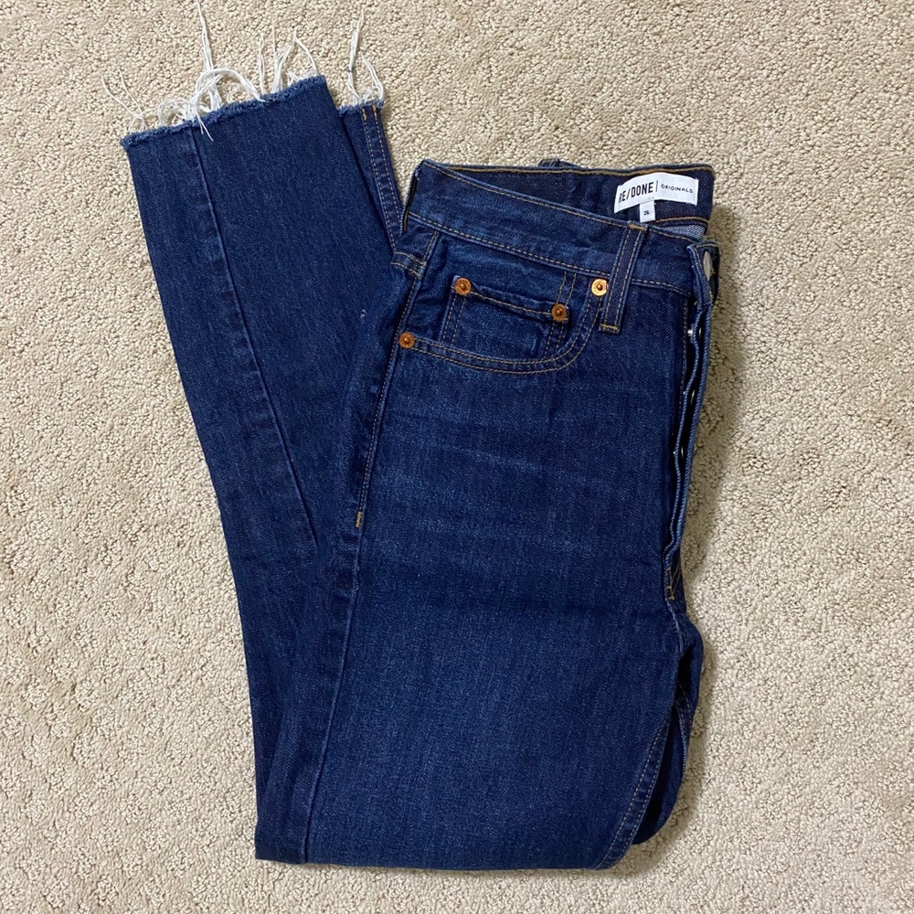 RE/DONE Originals High Rise Ankle Crop Jeans